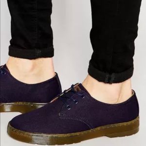 Dr. Martens Gizelle Fashion Red Canvas Oxfords Womens Size 10 Purple Lace Up.